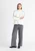 Paisie Contrast Whipstitch Jumper in White